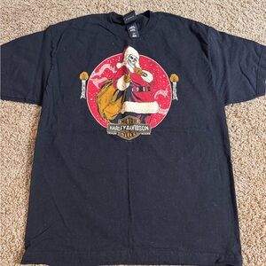 Harley-Davidson Black Santa Graphic Tee
